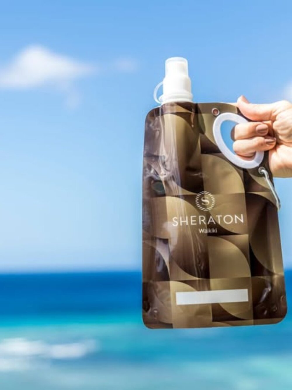 Sheraton Waikiki Beach Resort Reusable Water Bag Pouch Set Two Oahu Hawaii - NEW